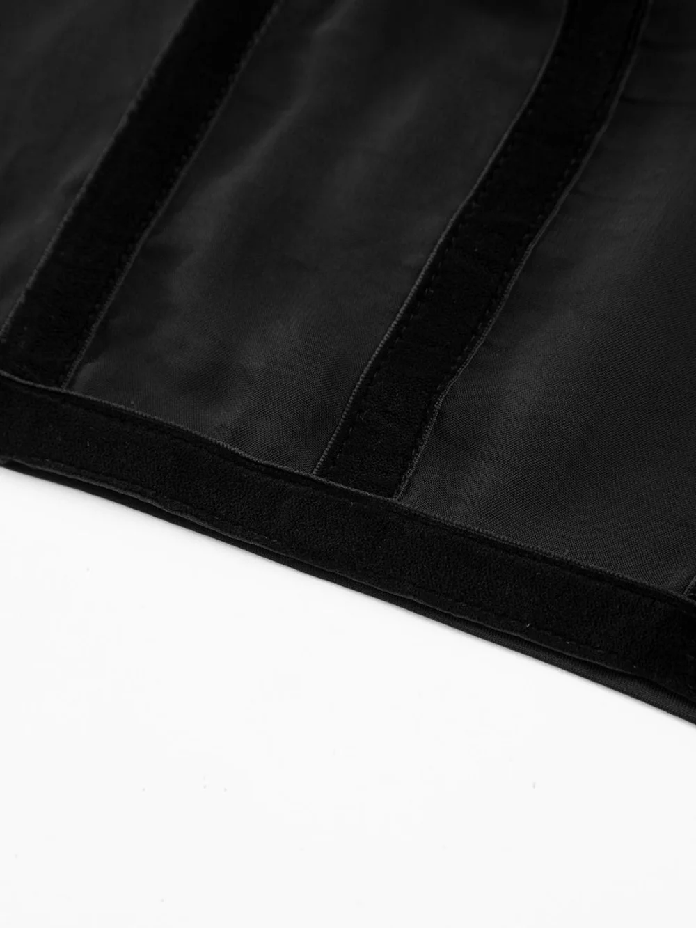 Commense Black Sheer Corset Top with Tie Shoulder Straps - Picture 4 of 5